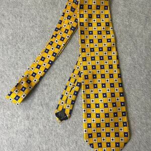 Gap Yellow & blue patterned silk tie